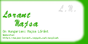 lorant majsa business card